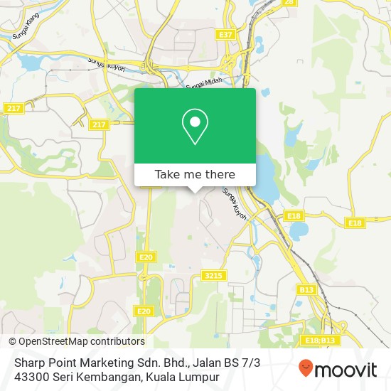 Sharp Point Marketing Sdn. Bhd., Jalan BS 7 / 3 43300 Seri Kembangan map
