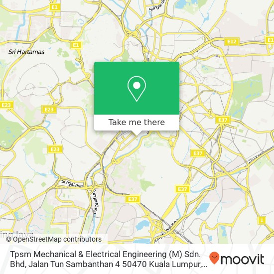 Tpsm Mechanical & Electrical Engineering (M) Sdn. Bhd, Jalan Tun Sambanthan 4 50470 Kuala Lumpur map