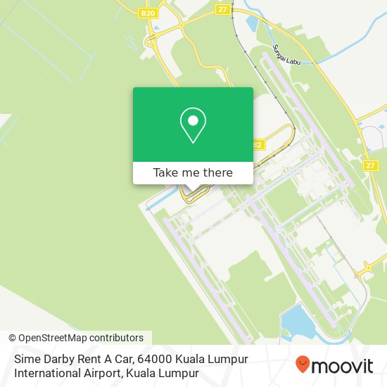 Peta Sime Darby Rent A Car, 64000 Kuala Lumpur International Airport