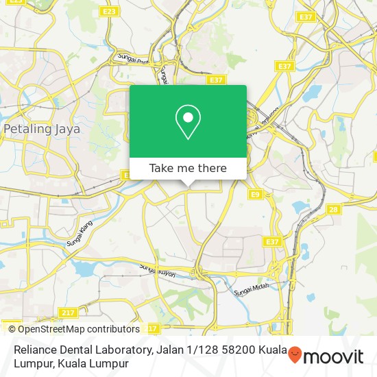 Reliance Dental Laboratory, Jalan 1 / 128 58200 Kuala Lumpur map