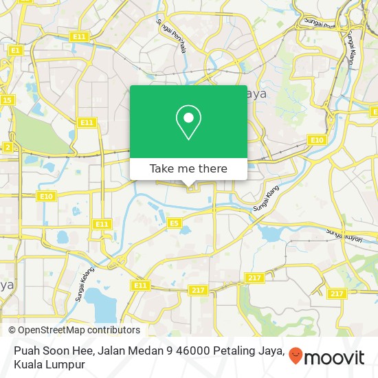 Peta Puah Soon Hee, Jalan Medan 9 46000 Petaling Jaya