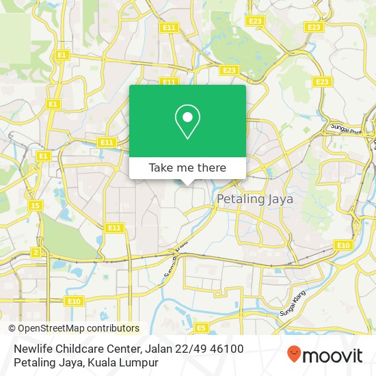 Newlife Childcare Center, Jalan 22 / 49 46100 Petaling Jaya map