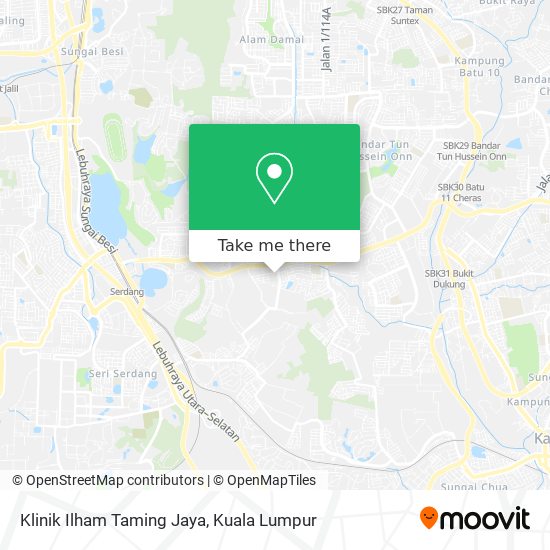 Klinik Ilham Taming Jaya map