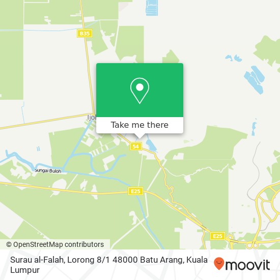 Peta Surau al-Falah, Lorong 8 / 1 48000 Batu Arang