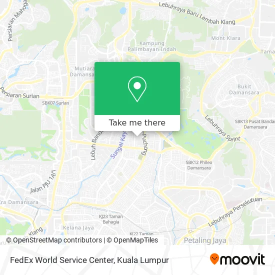 FedEx World Service Center map