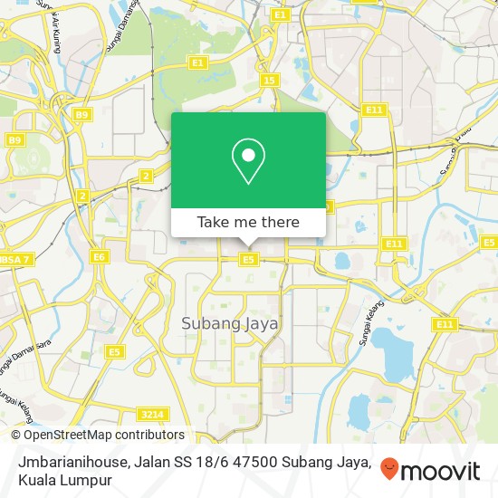 Jmbarianihouse, Jalan SS 18 / 6 47500 Subang Jaya map