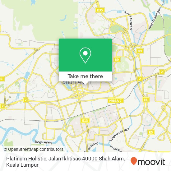Platinum Holistic, Jalan Ikhtisas 40000 Shah Alam map