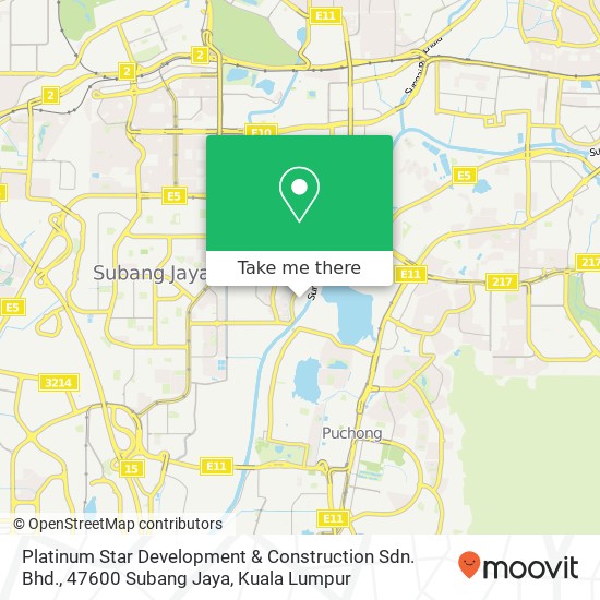 Platinum Star Development & Construction Sdn. Bhd., 47600 Subang Jaya map