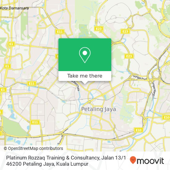 Platinum Rozzaq Training & Consultancy, Jalan 13 / 1 46200 Petaling Jaya map