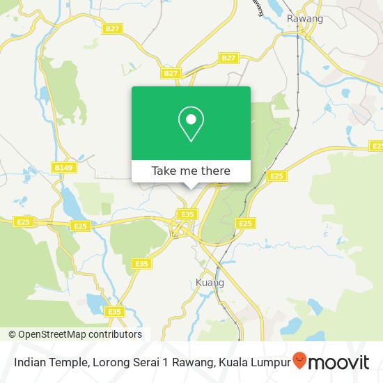 Indian Temple, Lorong Serai 1 Rawang map