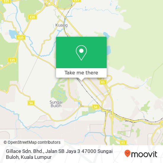Gillace Sdn. Bhd., Jalan SB Jaya 3 47000 Sungai Buloh map