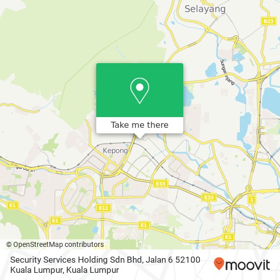 Security Services Holding Sdn Bhd, Jalan 6 52100 Kuala Lumpur map