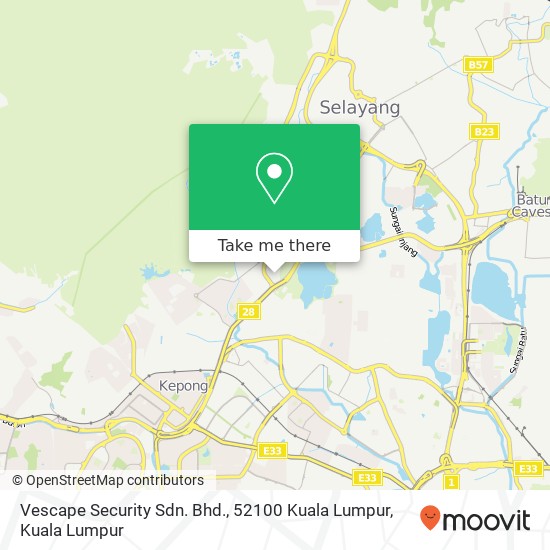 Vescape Security Sdn. Bhd., 52100 Kuala Lumpur map