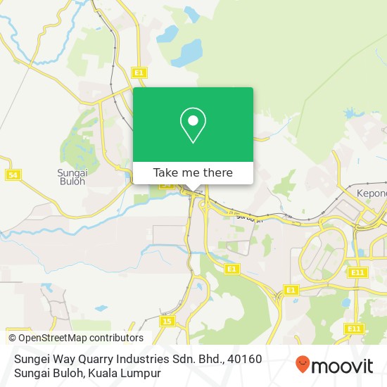 Sungei Way Quarry Industries Sdn. Bhd., 40160 Sungai Buloh map