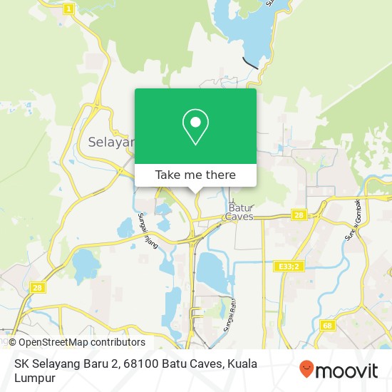 Peta SK Selayang Baru 2, 68100 Batu Caves