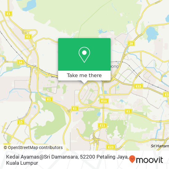 Kedai Ayamas@Sri Damansara, 52200 Petaling Jaya map