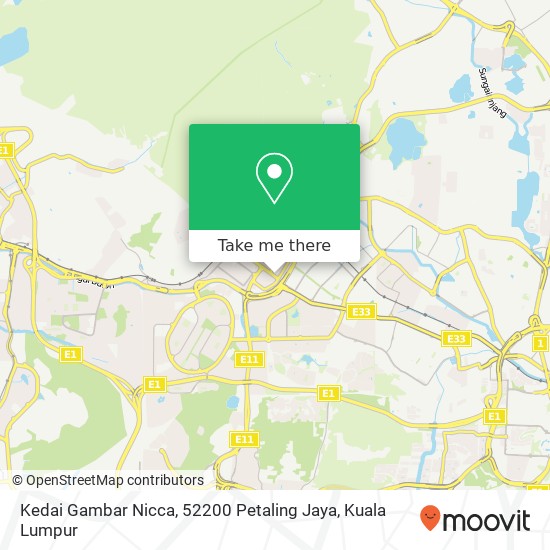 Peta Kedai Gambar Nicca, 52200 Petaling Jaya