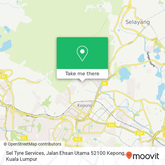 Sel Tyre Services, Jalan Ehsan Utama 52100 Kepong map