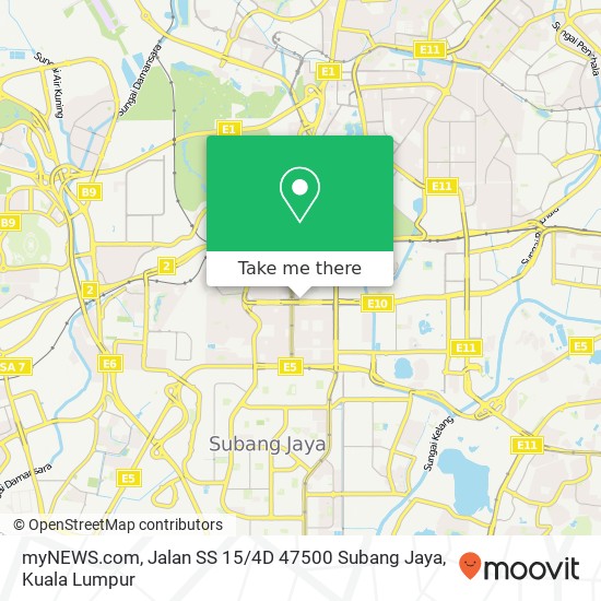 myNEWS.com, Jalan SS 15 / 4D 47500 Subang Jaya map