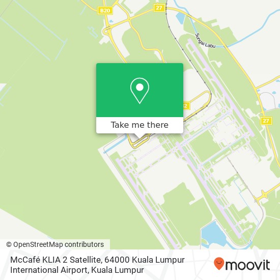 McCafé KLIA 2 Satellite, 64000 Kuala Lumpur International Airport map
