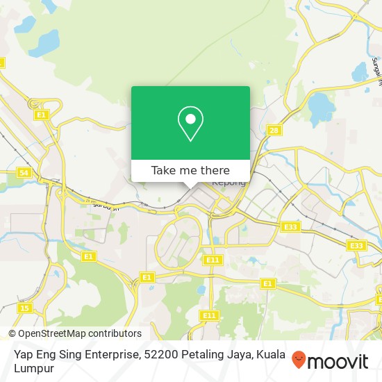 Peta Yap Eng Sing Enterprise, 52200 Petaling Jaya