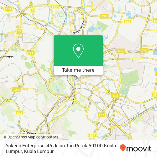 Peta Yakeen Enterprise, 46 Jalan Tun Perak 50100 Kuala Lumpur
