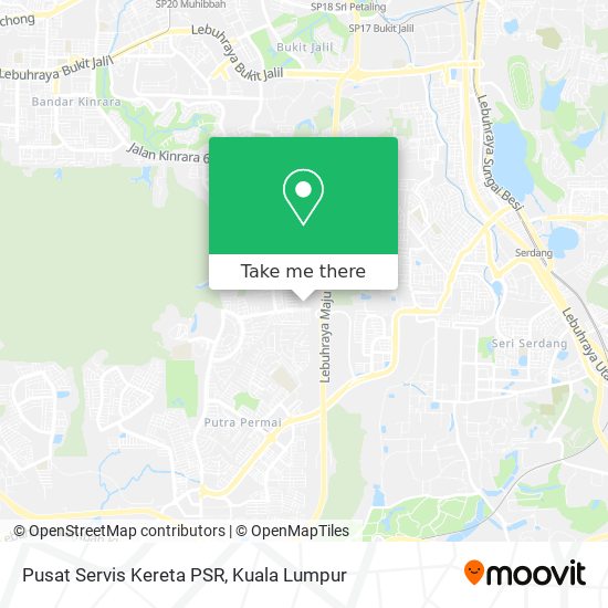 Pusat Servis Kereta PSR map