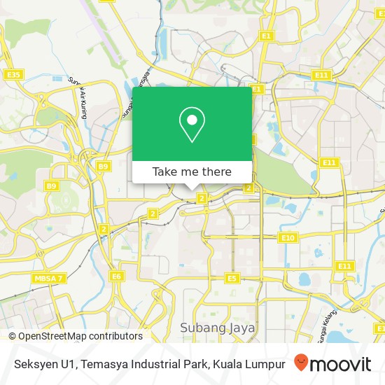 Seksyen U1, Temasya Industrial Park map
