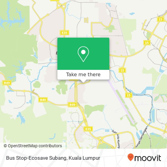 Bus Stop-Ecosave Subang map