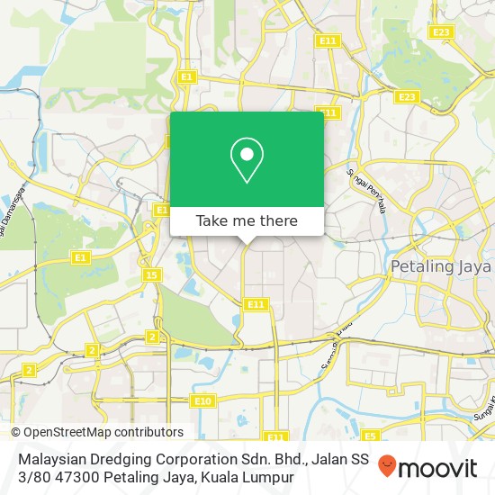 Malaysian Dredging Corporation Sdn. Bhd., Jalan SS 3 / 80 47300 Petaling Jaya map