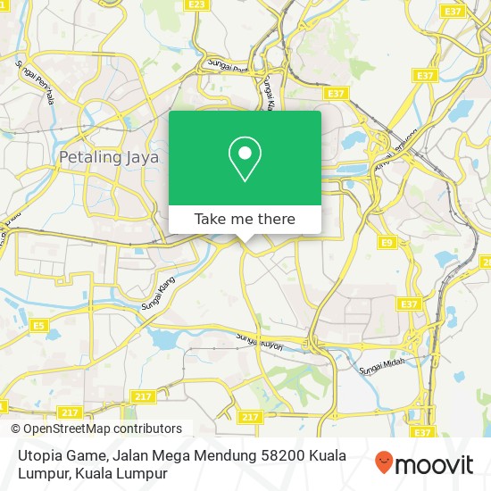 Utopia Game, Jalan Mega Mendung 58200 Kuala Lumpur map