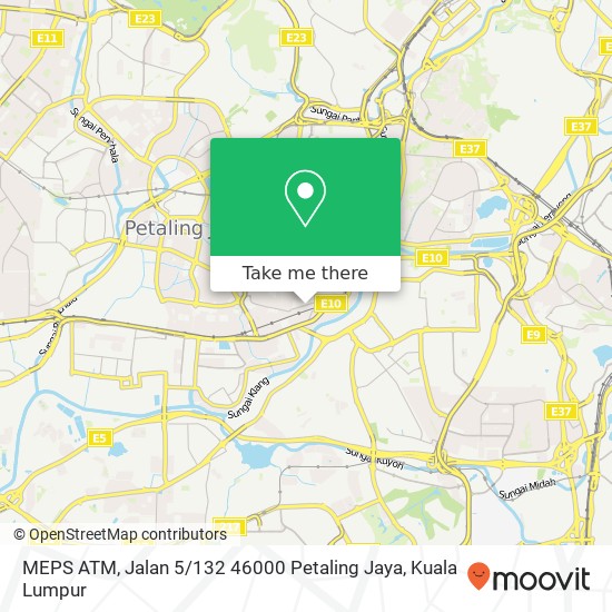 Peta MEPS ATM, Jalan 5 / 132 46000 Petaling Jaya