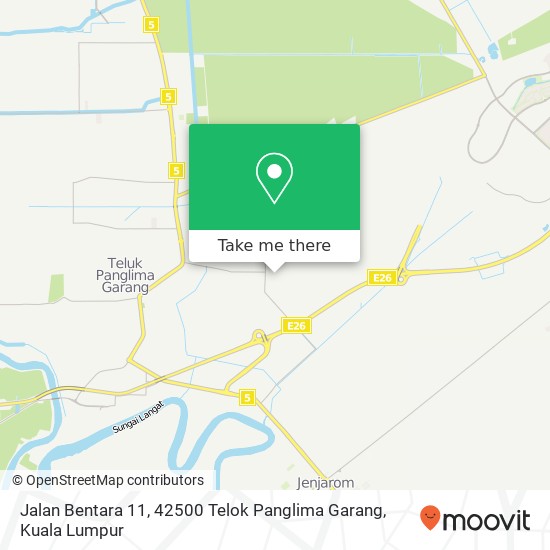 Peta Jalan Bentara 11, 42500 Telok Panglima Garang