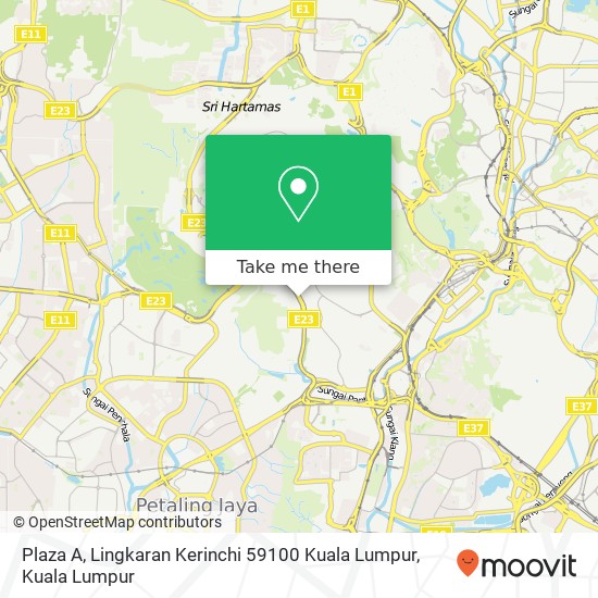 Peta Plaza A, Lingkaran Kerinchi 59100 Kuala Lumpur