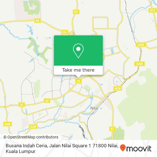 Peta Busana Indah Ceria, Jalan Nilai Square 1 71800 Nilai