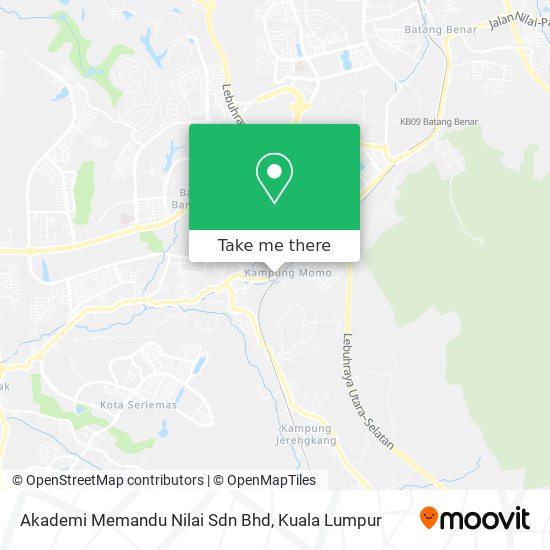 Akademi Memandu Nilai Sdn Bhd map