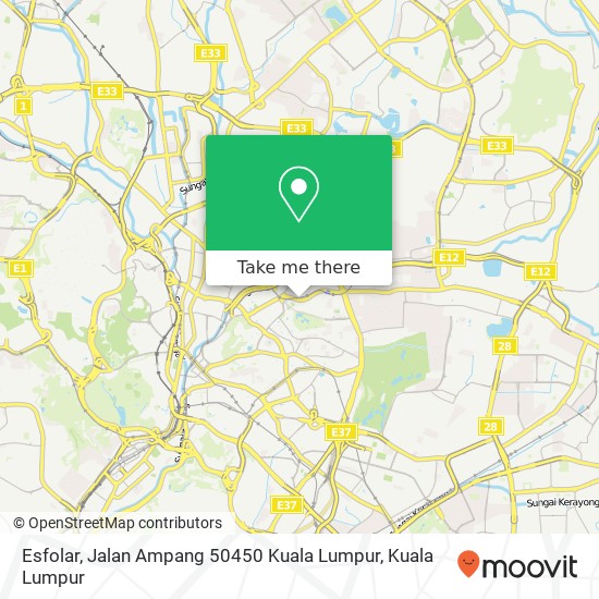 Peta Esfolar, Jalan Ampang 50450 Kuala Lumpur
