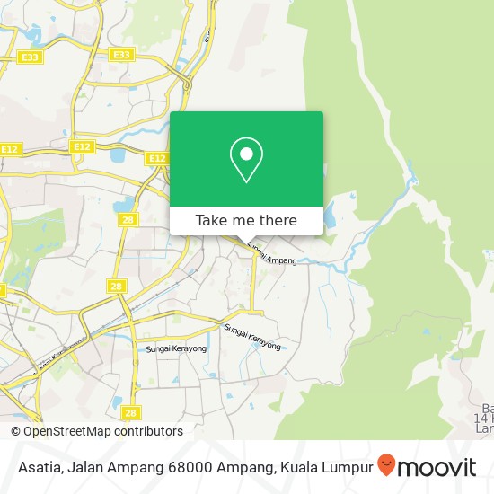 Asatia, Jalan Ampang 68000 Ampang map