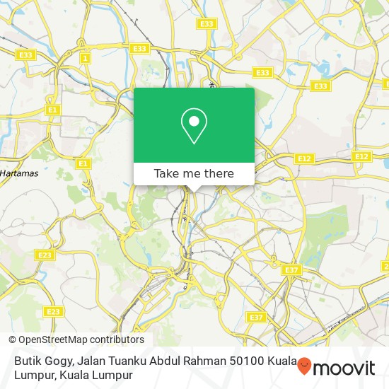 Butik Gogy, Jalan Tuanku Abdul Rahman 50100 Kuala Lumpur map