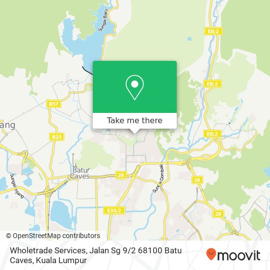 Peta Wholetrade Services, Jalan Sg 9 / 2 68100 Batu Caves