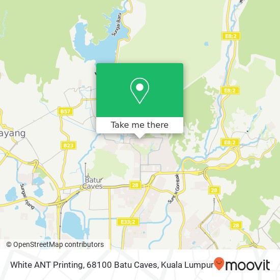 White ANT Printing, 68100 Batu Caves map