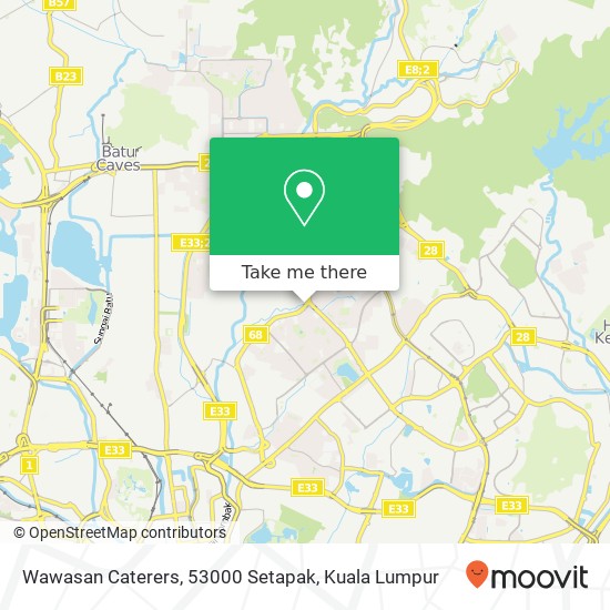 Peta Wawasan Caterers, 53000 Setapak