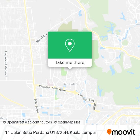 Peta 11 Jalan Setia Perdana U13/26H