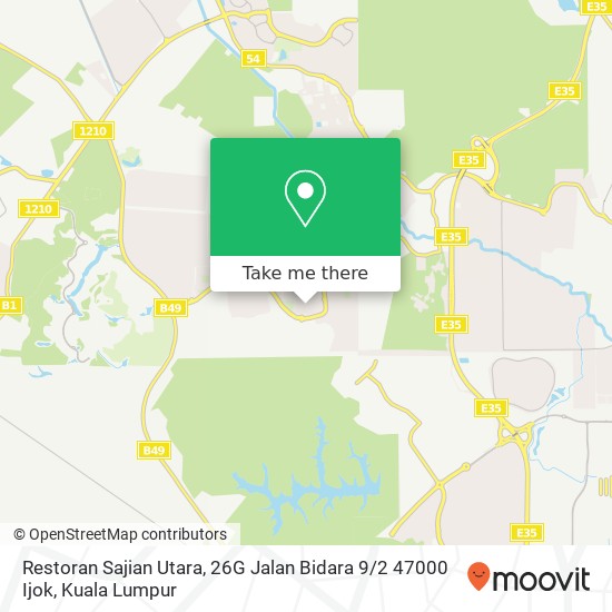 Restoran Sajian Utara, 26G Jalan Bidara 9 / 2 47000 Ijok map