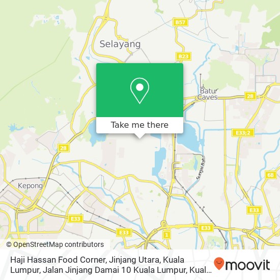 Haji Hassan Food Corner, Jinjang Utara, Kuala Lumpur, Jalan Jinjang Damai 10 Kuala Lumpur map