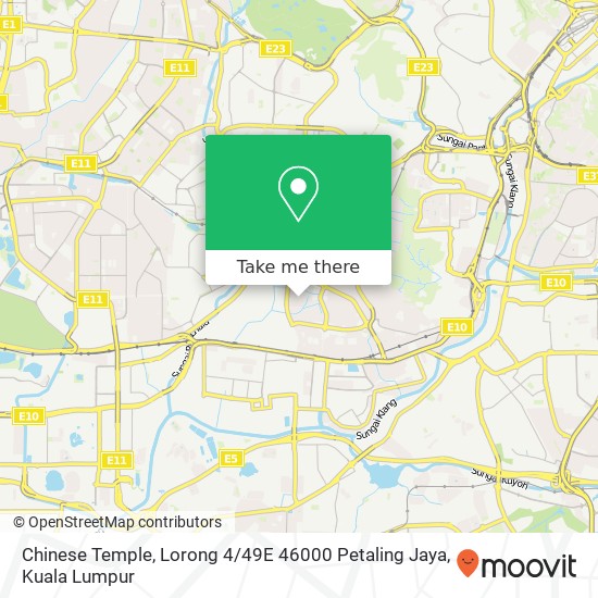 Chinese Temple, Lorong 4 / 49E 46000 Petaling Jaya map