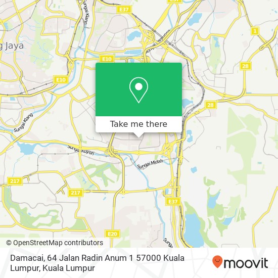 Damacai, 64 Jalan Radin Anum 1 57000 Kuala Lumpur map