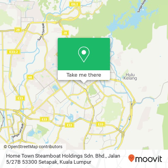 Home Town Steamboat Holdings Sdn. Bhd., Jalan 5 / 27B 53300 Setapak map