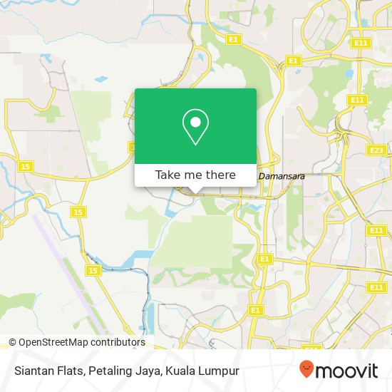 Siantan Flats, Petaling Jaya map