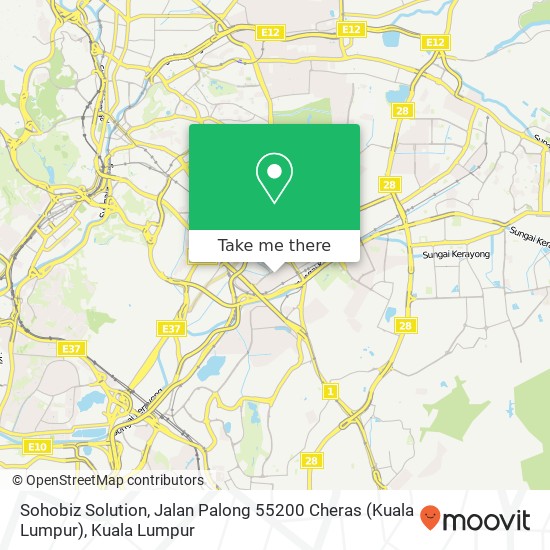 Peta Sohobiz Solution, Jalan Palong 55200 Cheras (Kuala Lumpur)